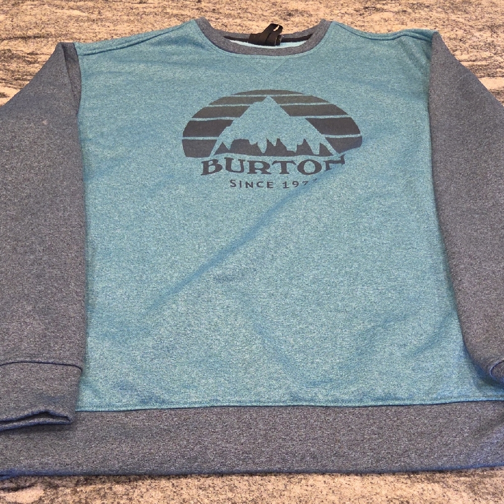 Burton Teal and Gray Mountain Sweatshirt